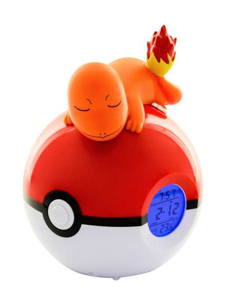 Pokemon: Sleeping Charmander on Poke Ball Light-Up 3D Alarm Clock