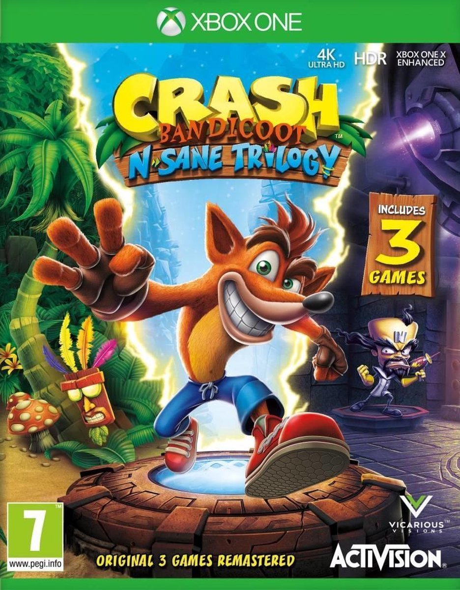 Crash Bandicoot - N&#39;Sane Trilogy Remastered Gamesellers.nl