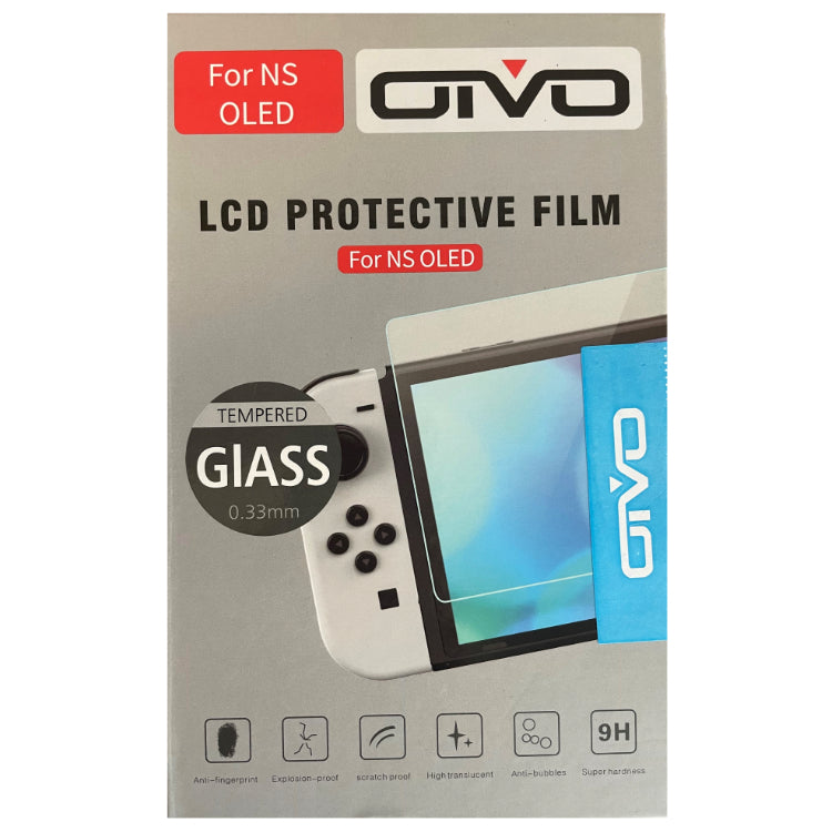 OIVO 9H tempered glass screen protector Nintendo Switch OLED Gamesellers.nl