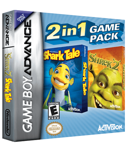 2 Games in 1: Shark Tale + Shrek 2 (losse cassette) - Gamesellers.nl