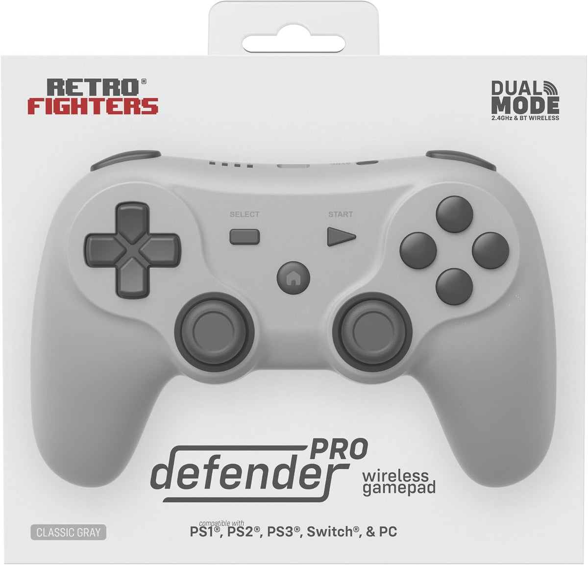 Retro Fighters Defender Pro Bluetooth Controller Classic Gray