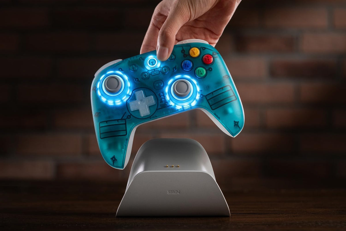 8BitDo Ultimate 2 draadloze controller voor PC en Android - Clear Blue
