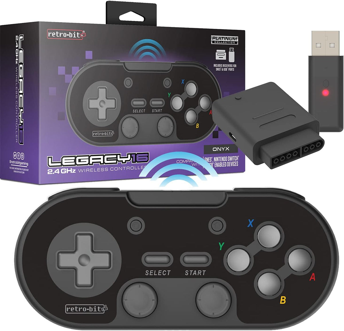 Retro-Bit Legacy 16 wireless controller black