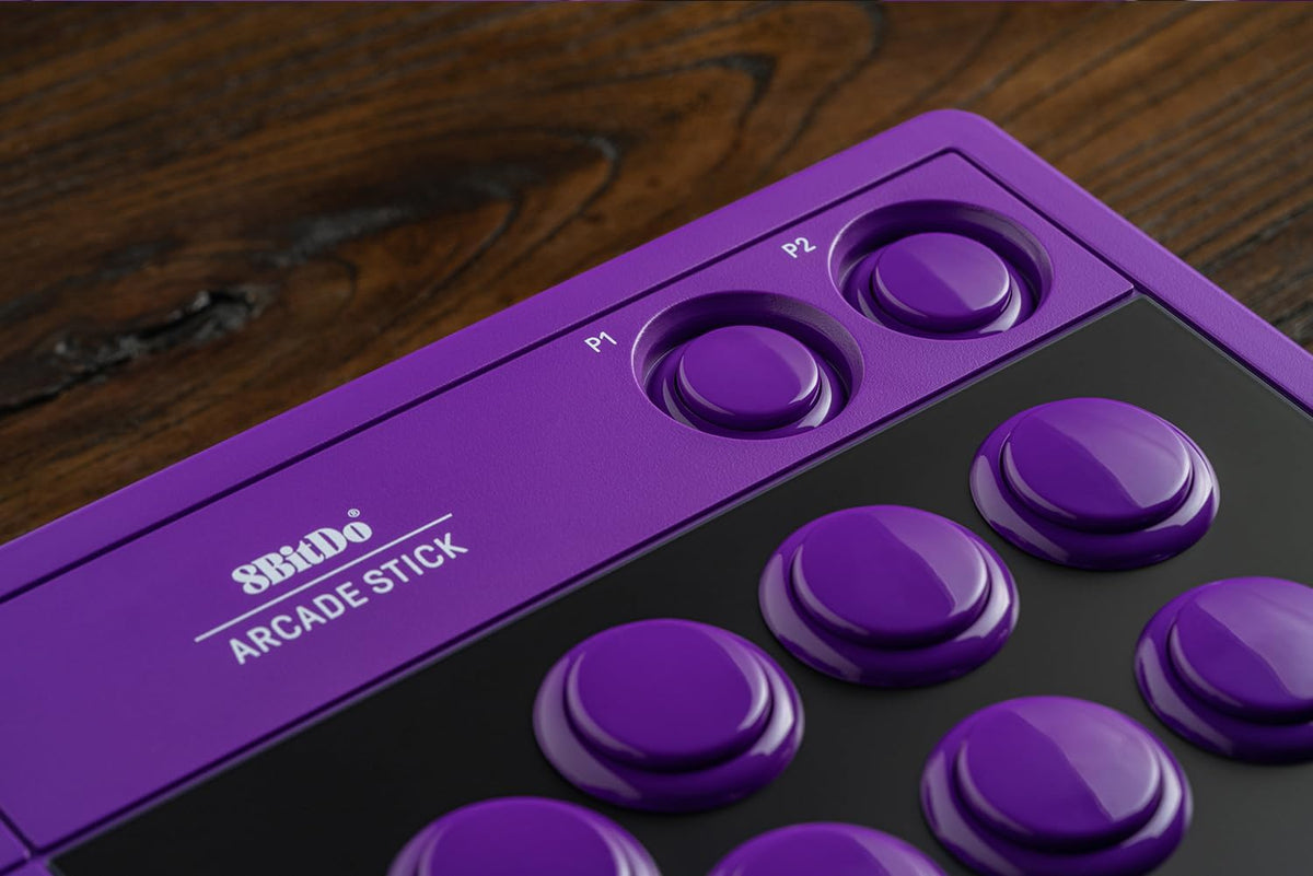 8BitDo Arcade Stick 2.4G geschikt voor PC & Nintendo Switch - Purple