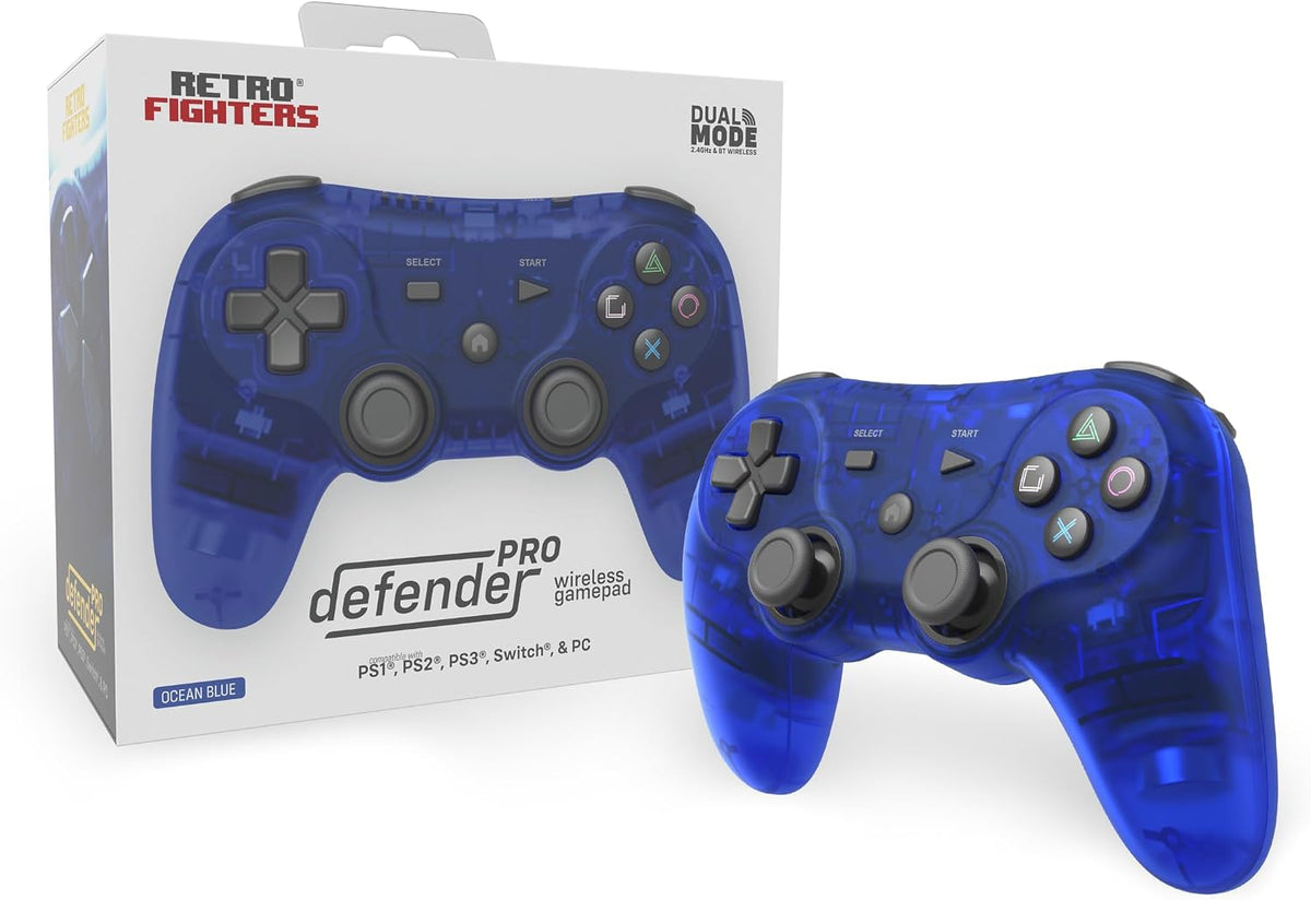 Retro Fighters Defender Pro Bluetooth Controller Ocean Blue