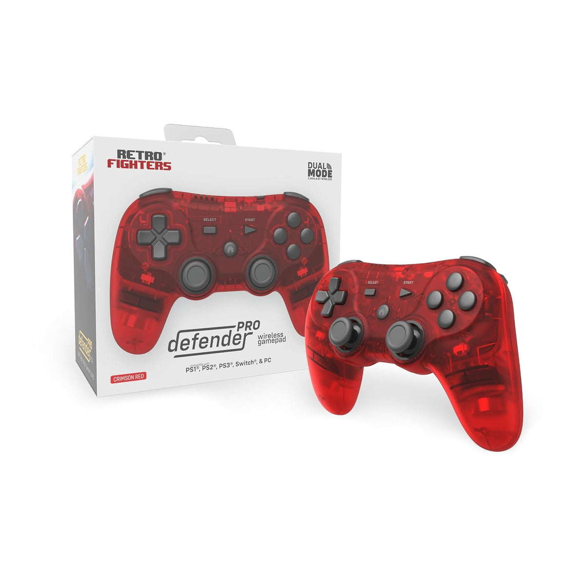 Retro Fighters Defender Pro Bluetooth Controller Crimson Red