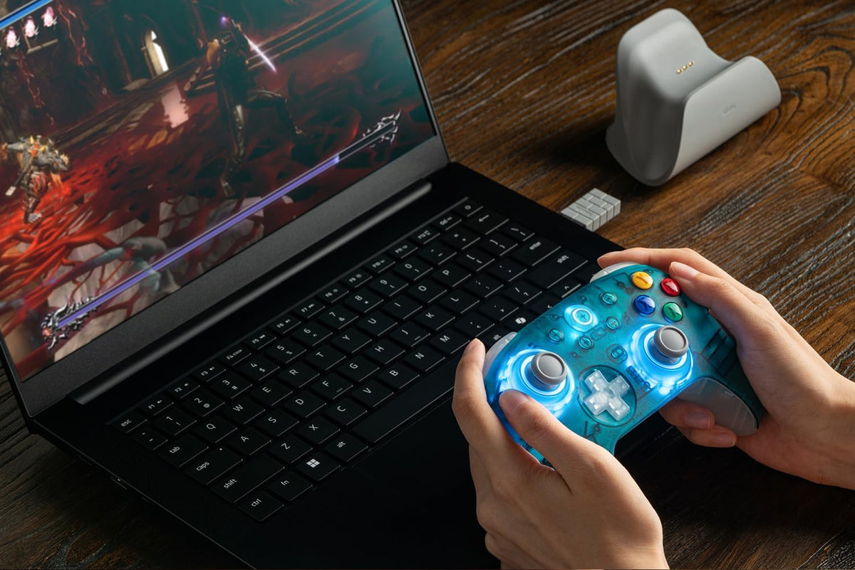8BitDo Ultimate 2 draadloze controller voor PC en Android - Clear Blue