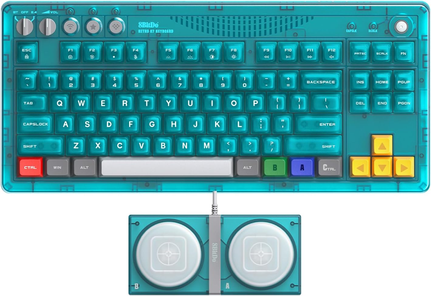 8BitDo Mechanical Keyboard Clear Blue - Gamesellers.nl