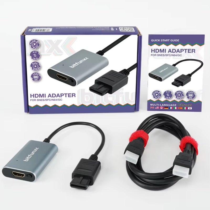 Bitfunx HDMI adapter / converter / omvormer voor Nintendo 64 / SNES / Gamecube - Gamesellers.nl