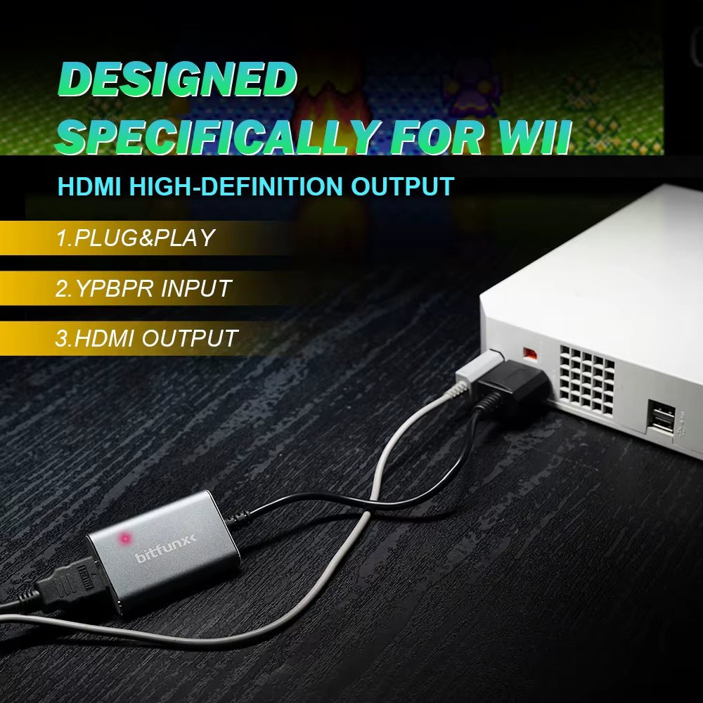 Bitfunx HDMI adapter geschikt voor Nintendo Wii - Gamesellers.nl
