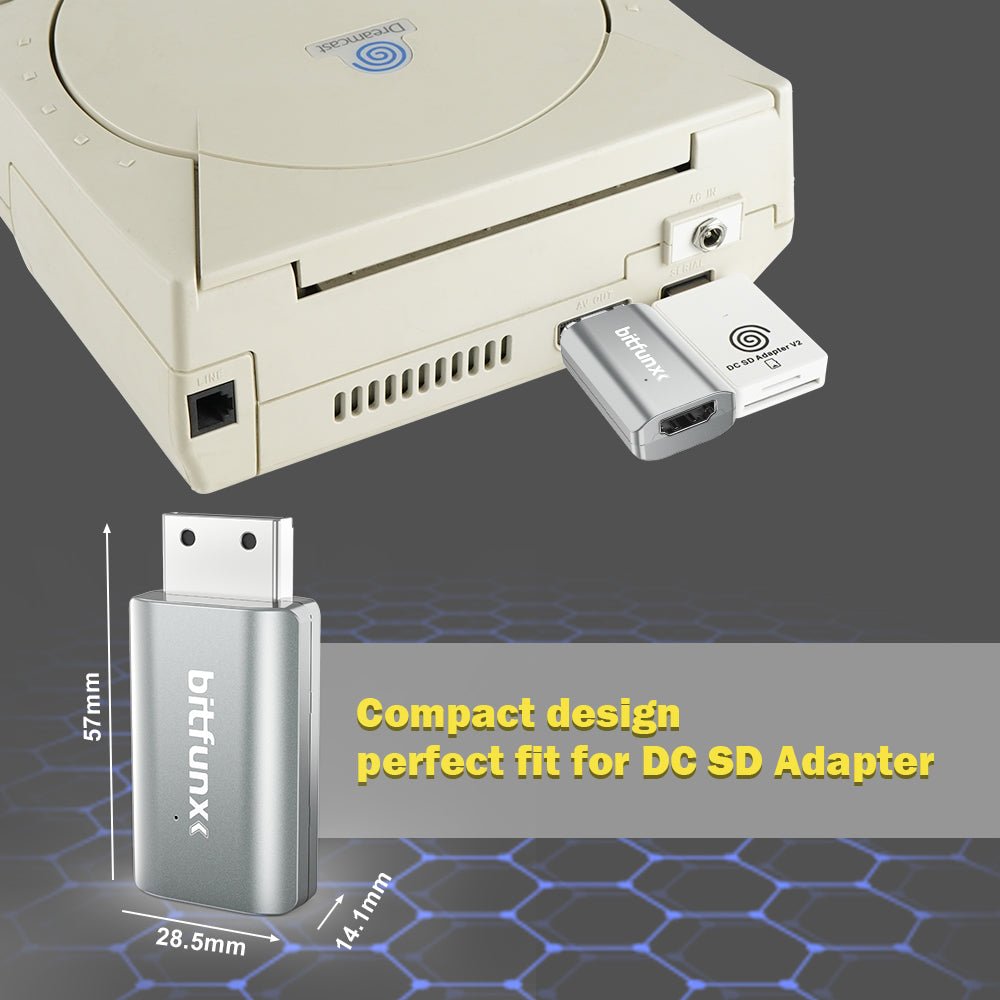 Bitfunx mini HDMI adapter voor Sega Dreamcast - Gamesellers.nl