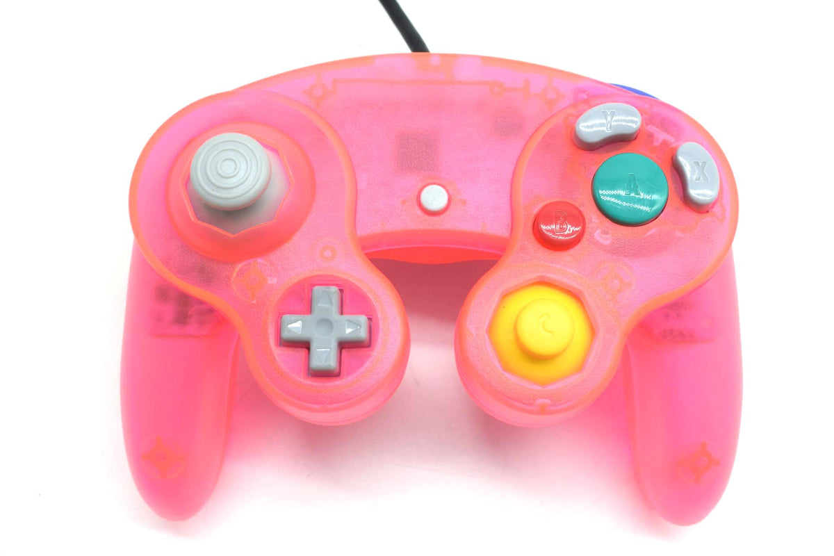 Gamecube controller transparant pink origineel refurbished - Gamesellers.nl
