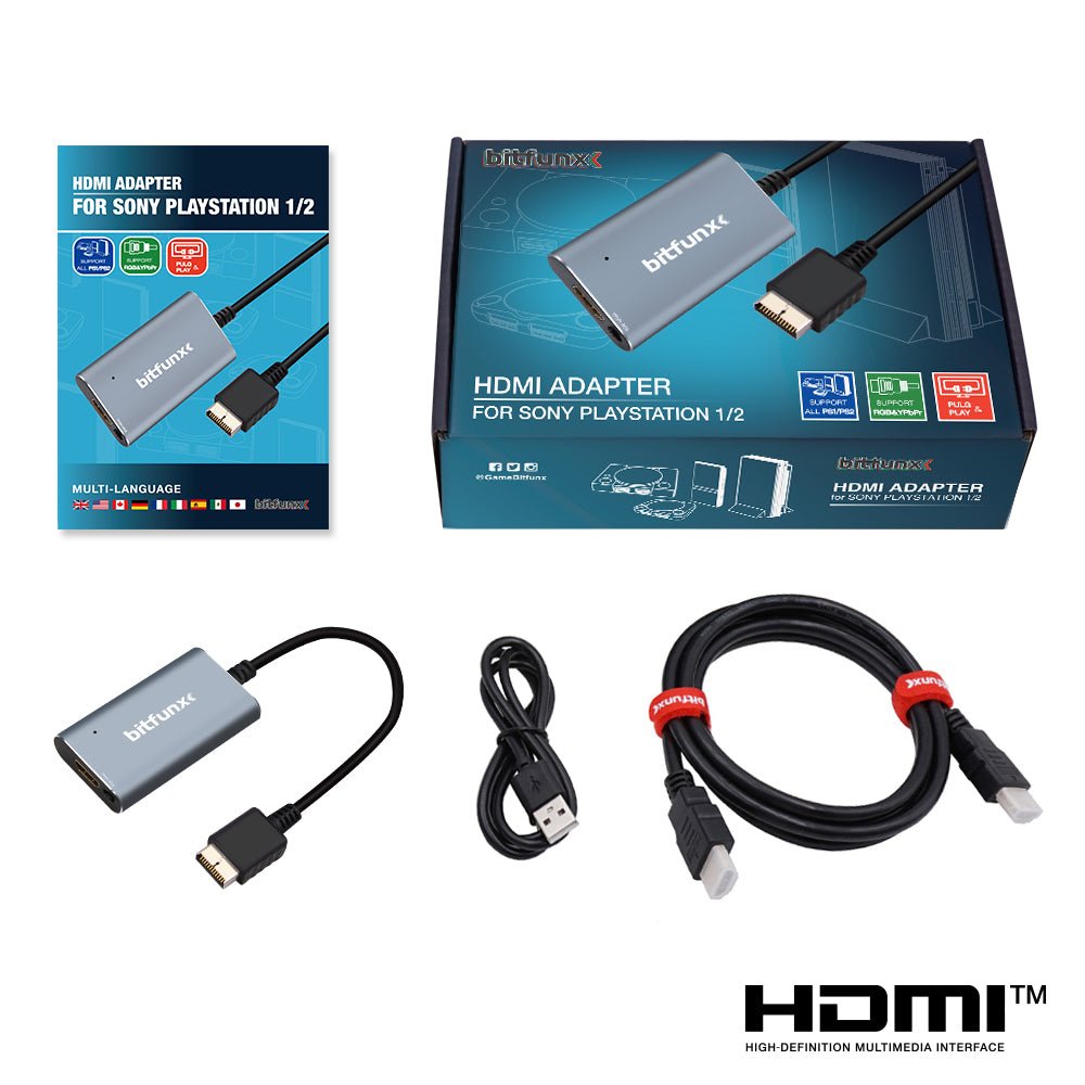 HDMI adapter / omvormer voor Playstation 1 / Playstation 2 - Gamesellers.nl