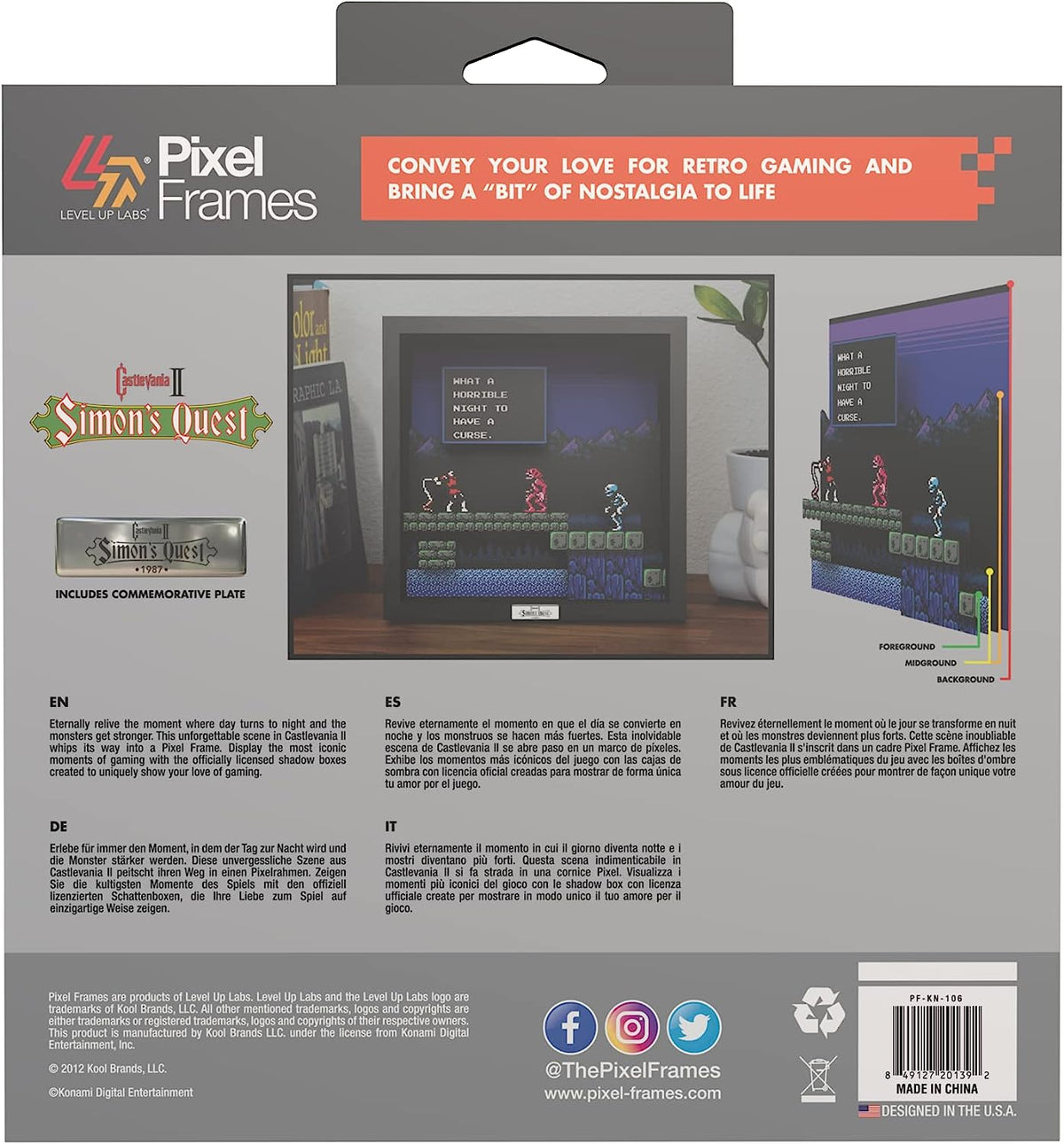 Pixel Frames - Castlevania 2 Simon&#39;s Quest Horrible Night Gamesellers.nl