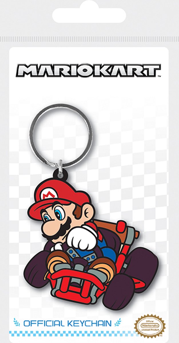 Mario Kart - Mario Drift rubber keychain
