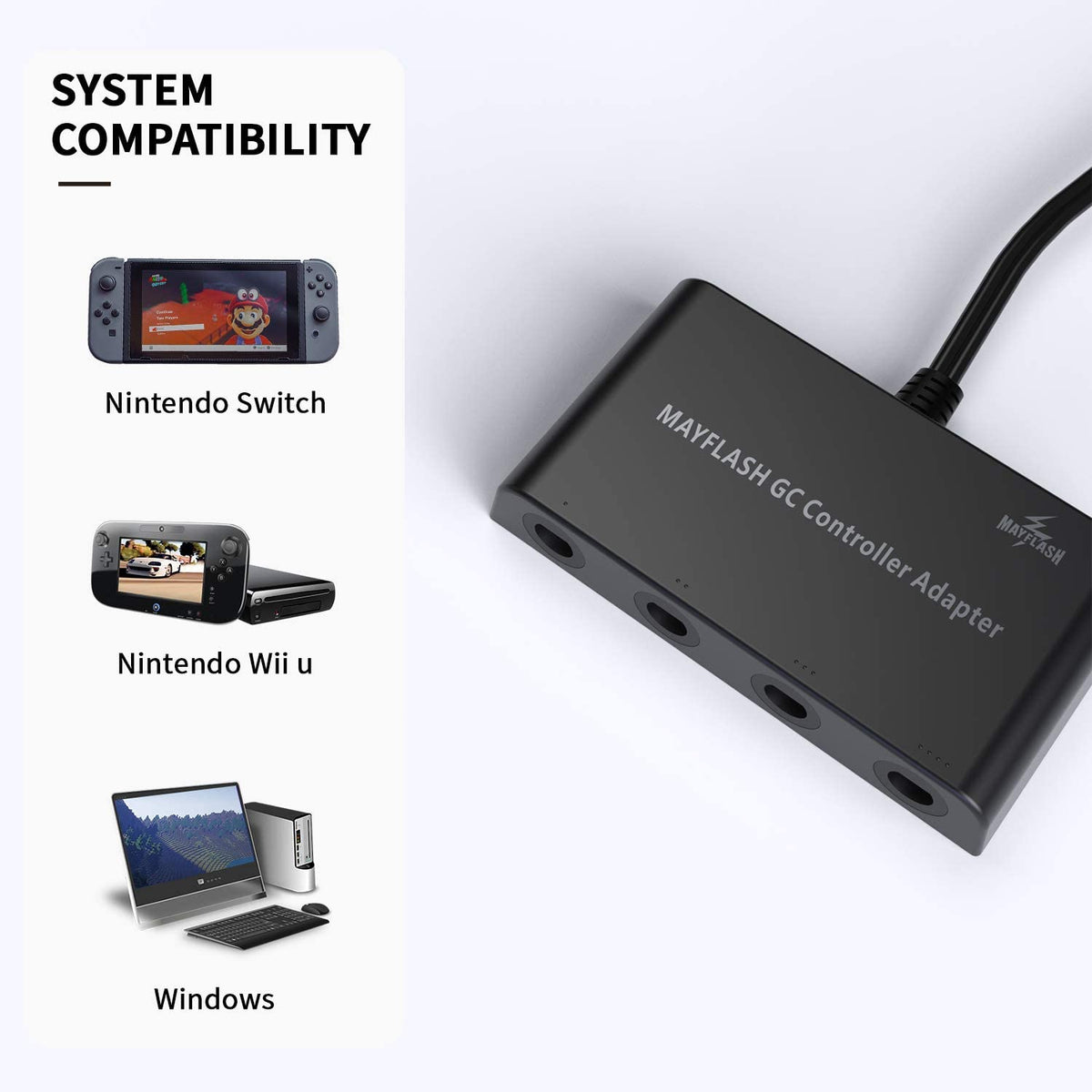 Mayflash GameCube USB controller adapter voor Switch, Wii U en PC - Gamesellers.nl