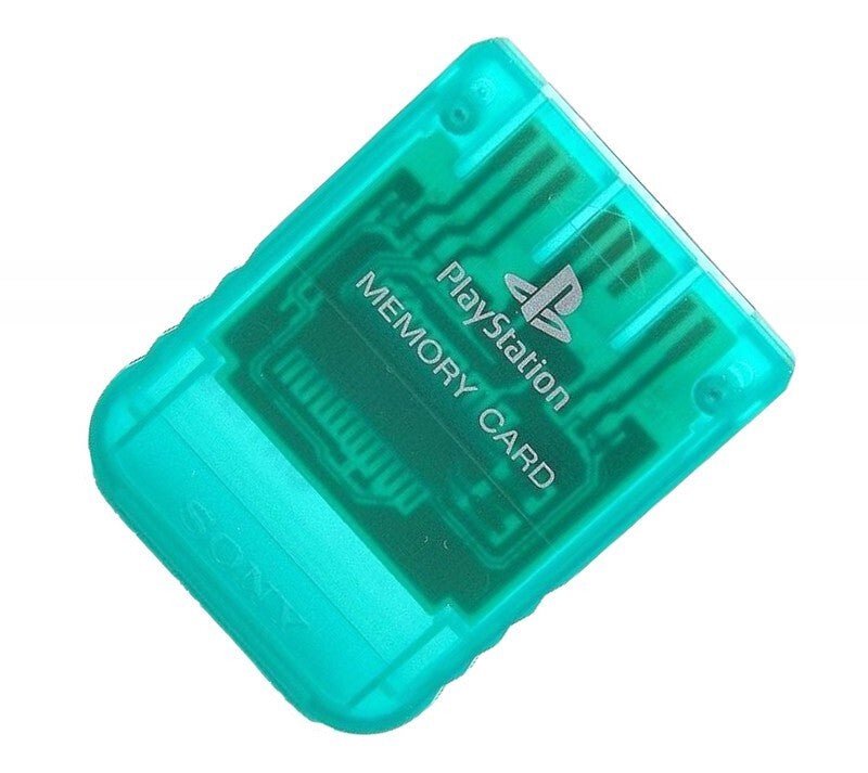 Memory card voor Playstation 1 / PSX / PSOne - Emerald green - Origineel - Gamesellers.nl