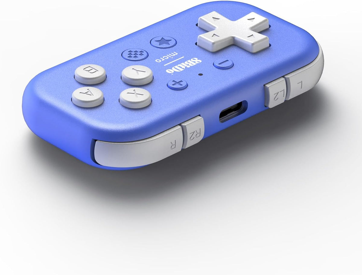 8BitDo micro bluetooth controller blue Gamesellers.nl