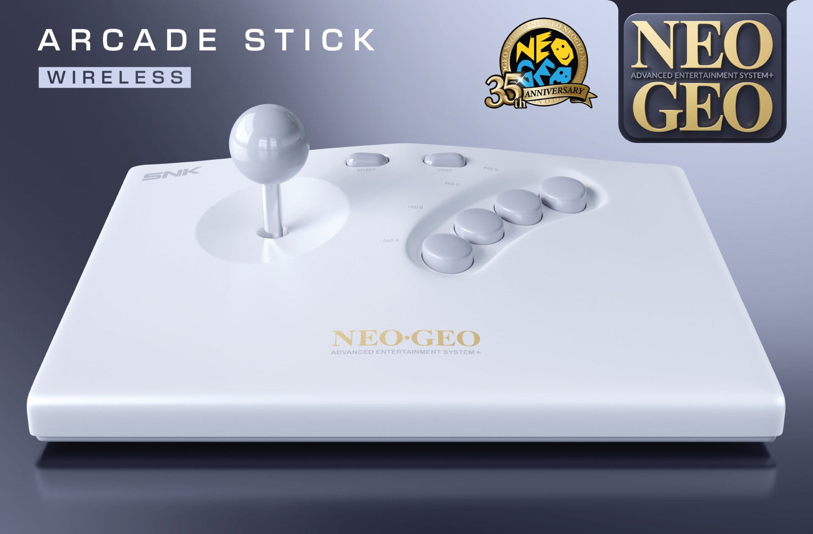 NEOGEO AES+ Arcade Stick white - Gamesellers.nl