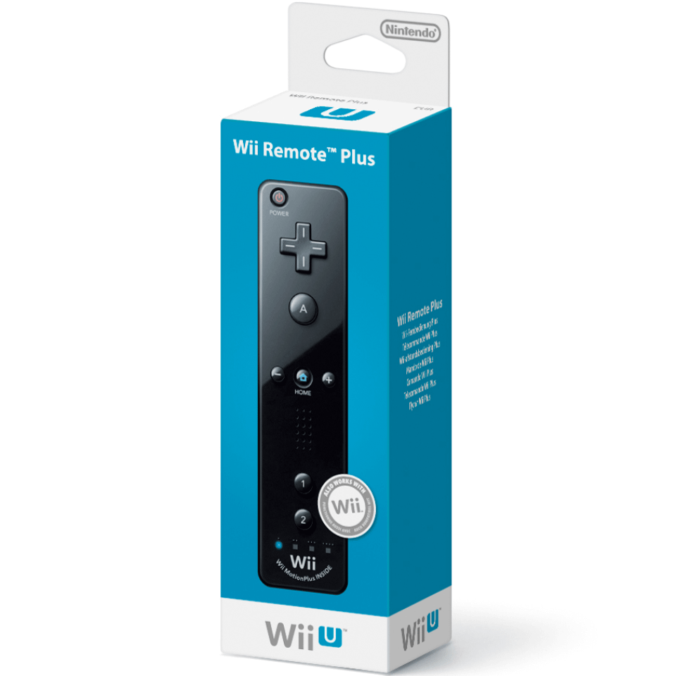 Nintendo Official Wii / Wii U Remote Plus - black NIEUW Gamesellers.nl