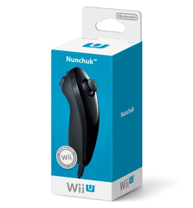 Nintendo Wii / Wii - U nunchuk zwart NIEUW - Gamesellers.nl