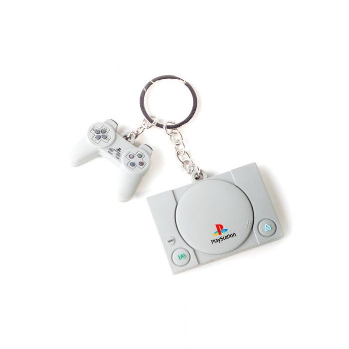 Playstation Console & Controller 3D Rubber 3D keychain - Gamesellers.nl