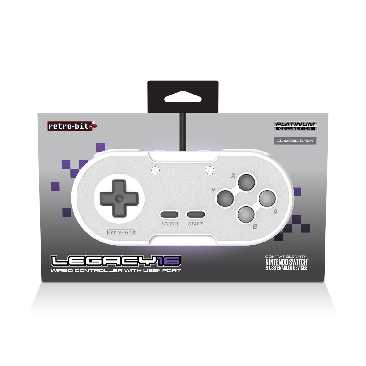 Retro - Bit Legacy 16 USB controller grey - Gamesellers.nl