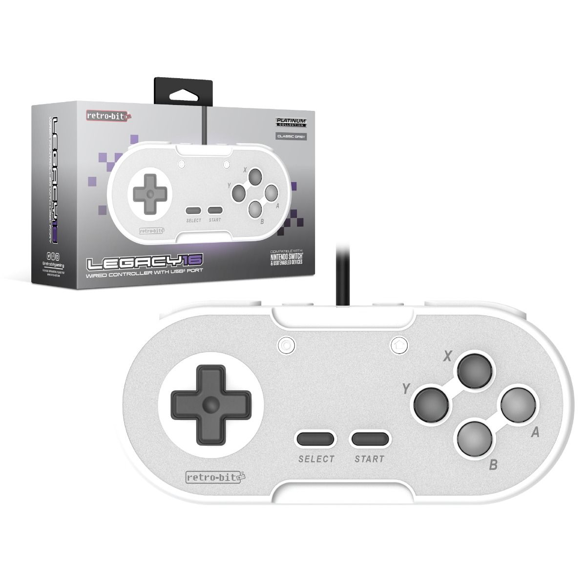 Retro - Bit Legacy 16 USB controller grey - Gamesellers.nl