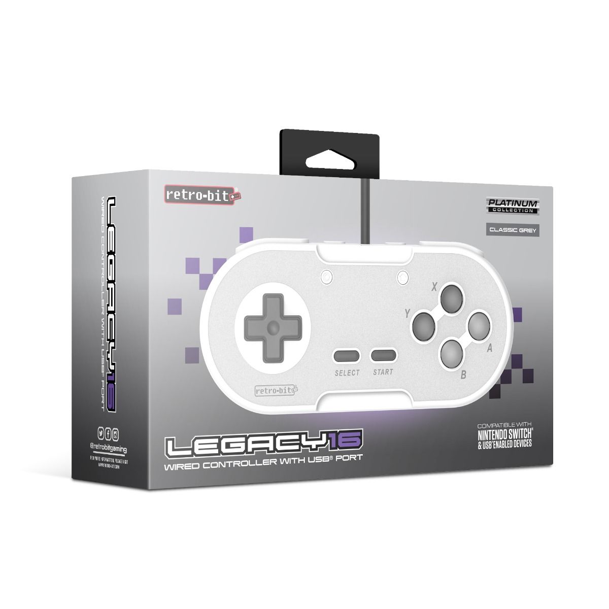 Retro - Bit Legacy 16 USB controller grey - Gamesellers.nl