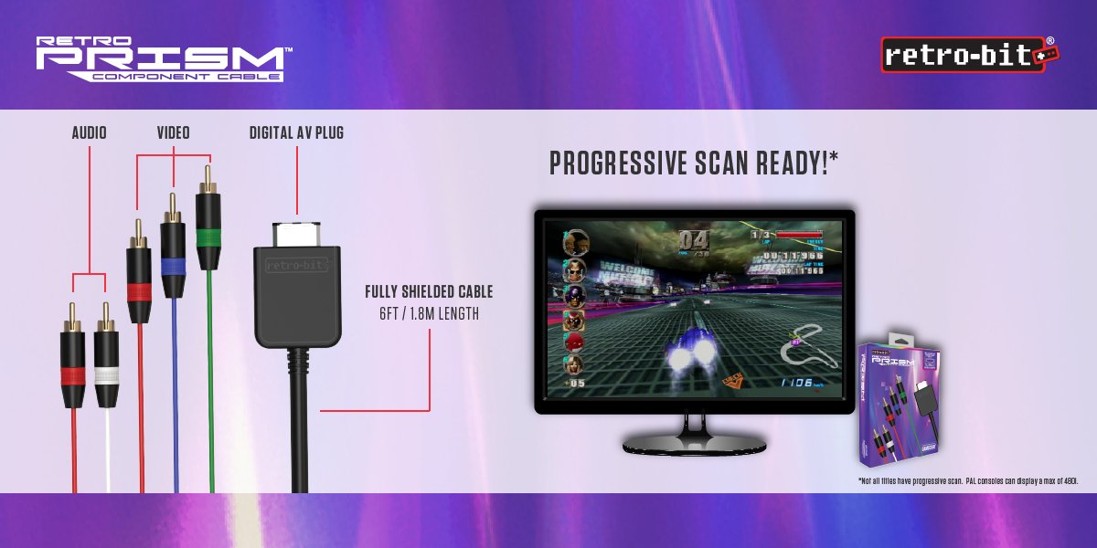 Retro - Bit Prism Component kabel voor Nintendo Gamecube - Gamesellers.nl