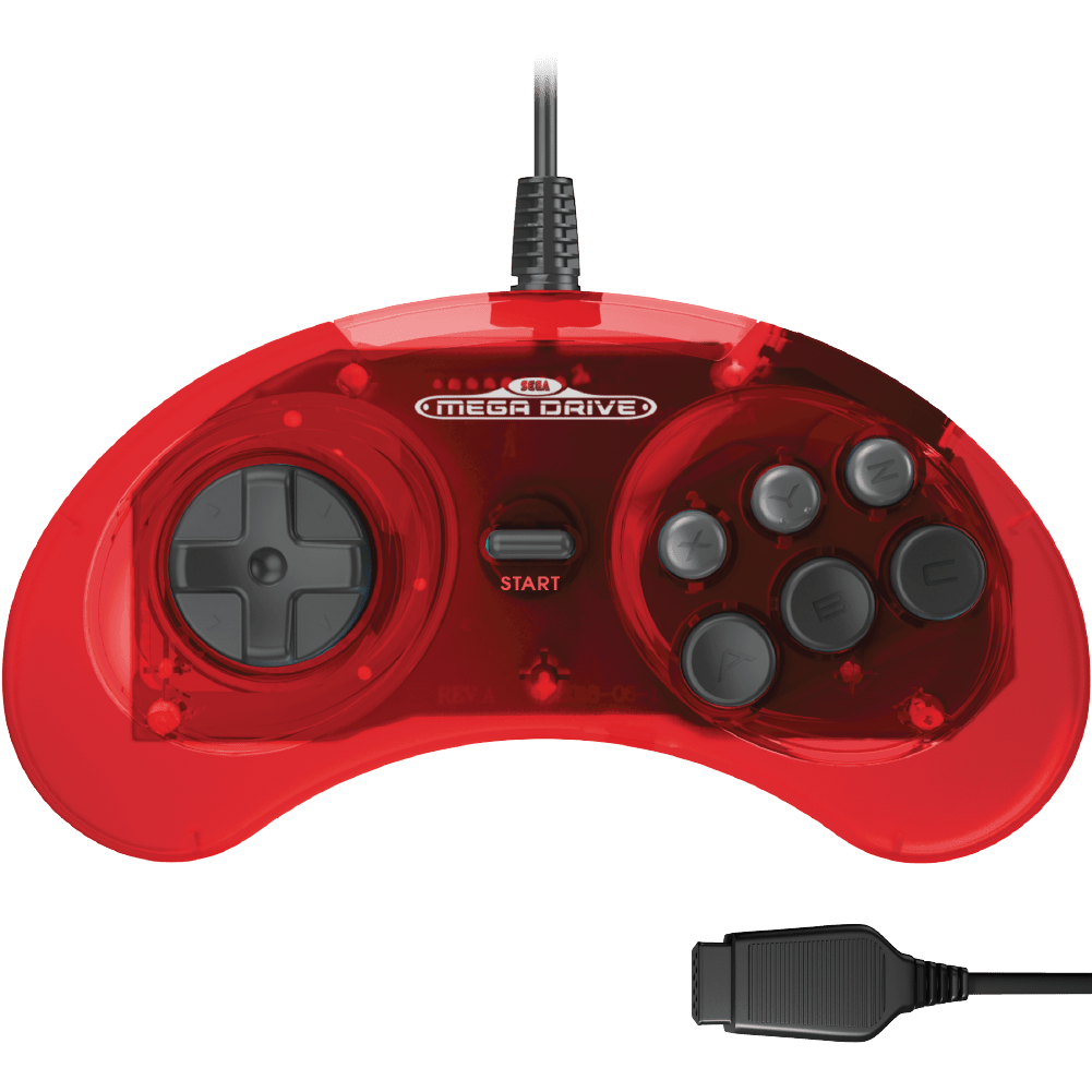 Retro - Bit SEGA Mega Drive 6 - Button Classic Controller crimson red - Gamesellers.nl