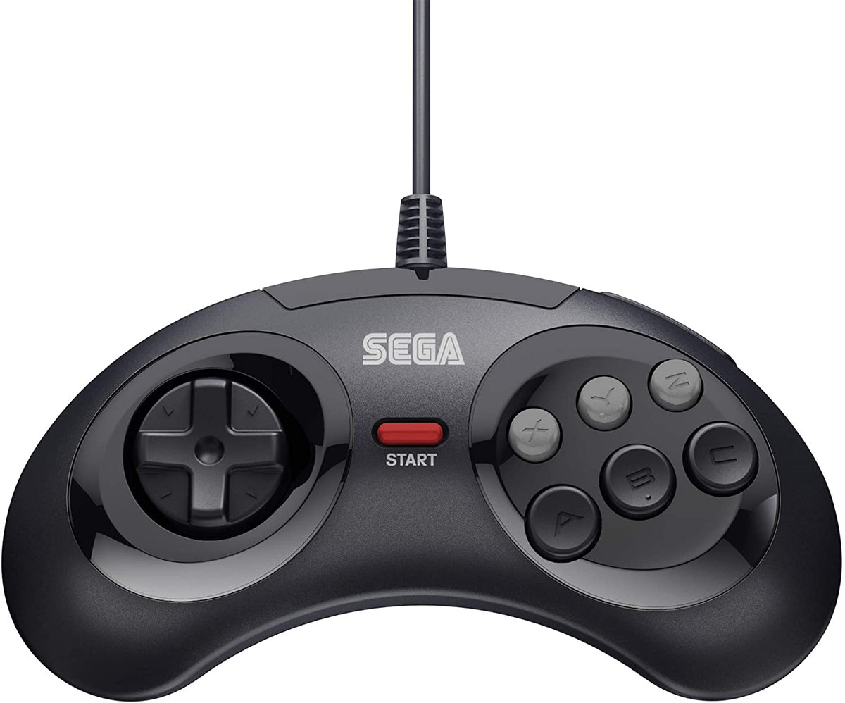 Retro - Bit Sega Mega Drive 6 - button USB controller black - Gamesellers.nl