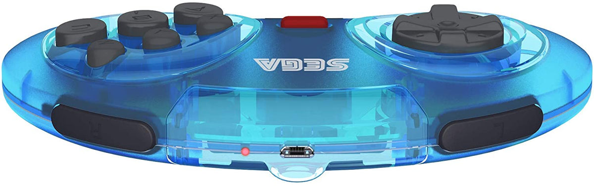 Retro - Bit SEGA Mega Drive 8 - Button 2.4G Wireless Controller clear blue - Gamesellers.nl
