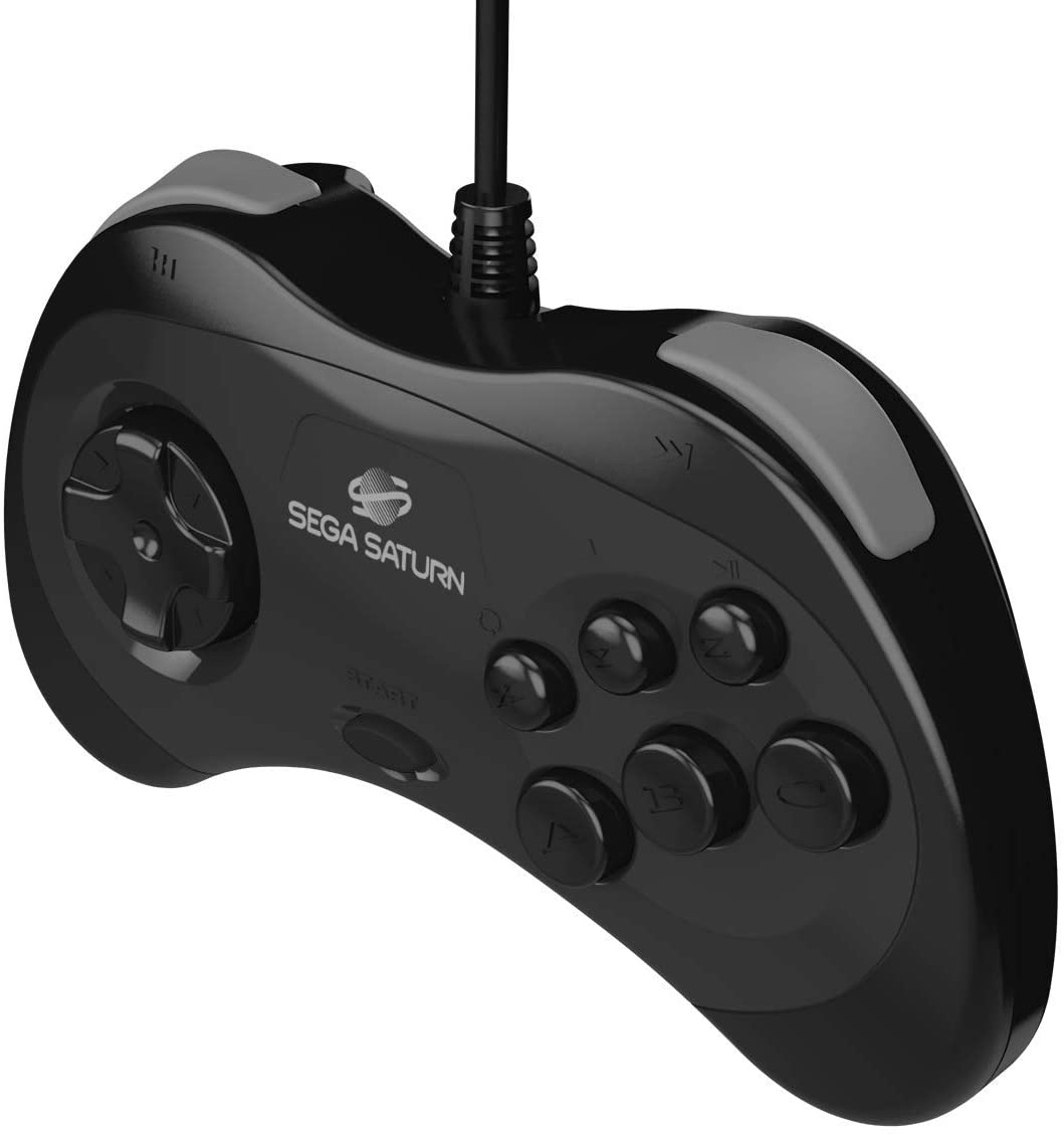Retro - Bit Sega Saturn controller black - Gamesellers.nl