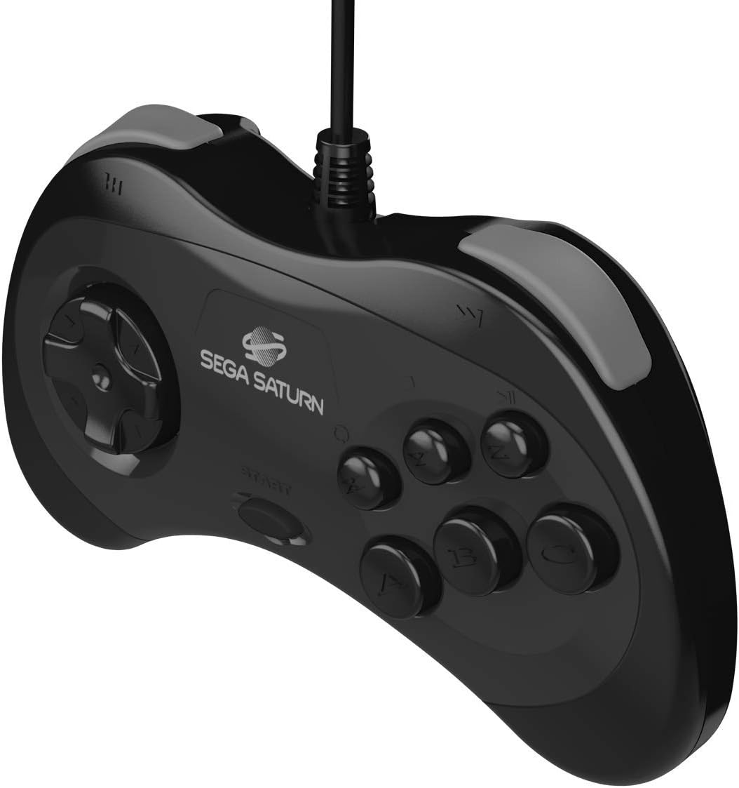 Retro - Bit Sega Saturn USB controller black (model 2) - Gamesellers.nl