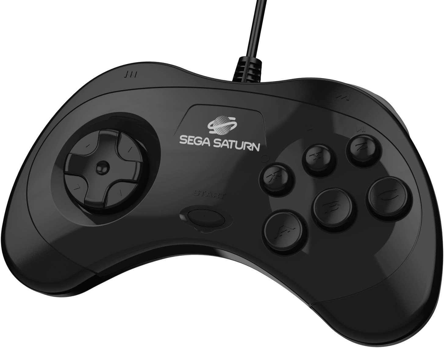 Retro - Bit Sega Saturn USB controller black (model 2) - Gamesellers.nl