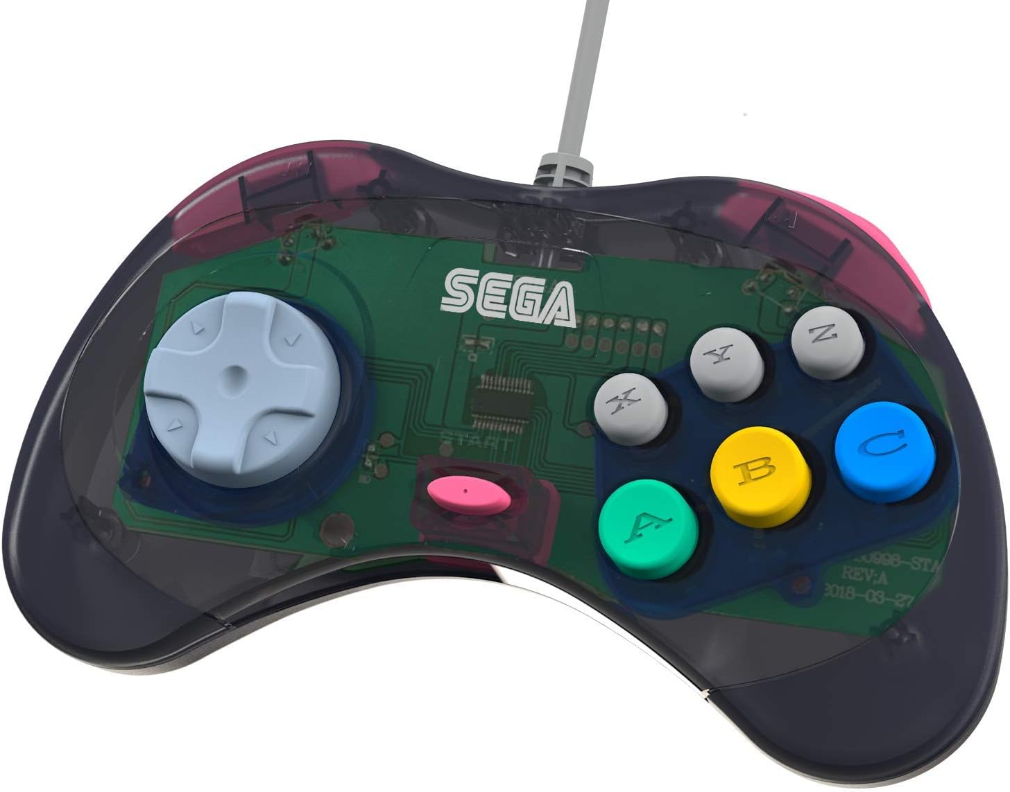 Retro - Bit Sega Saturn USB controller Slate Gray (model 2) - Gamesellers.nl