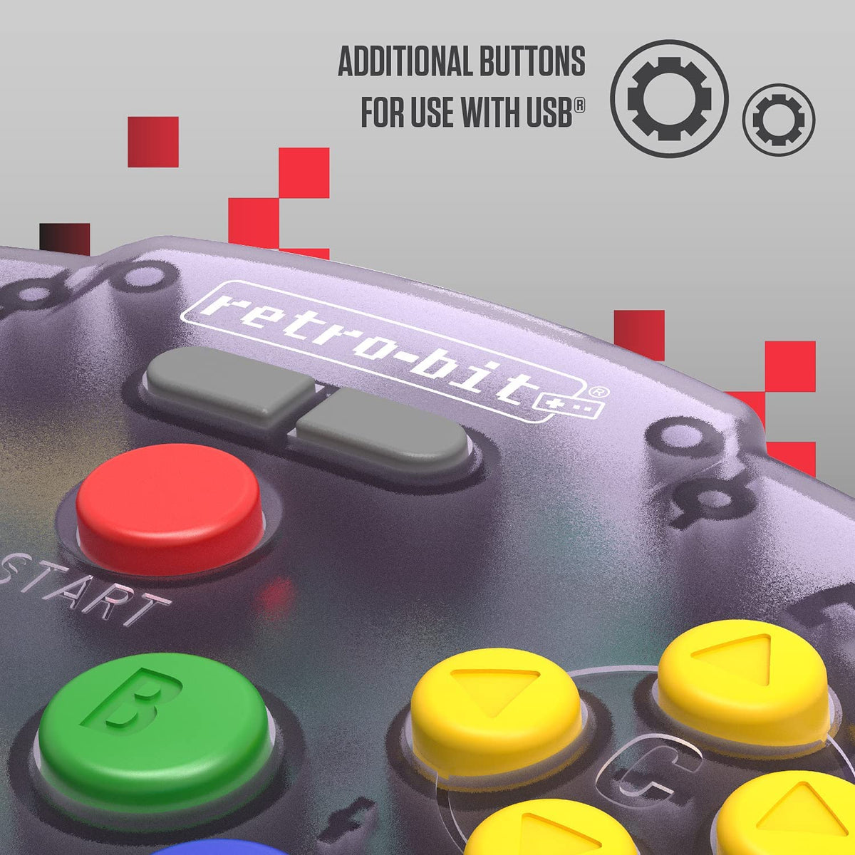Retro - Bit Tribute 64 2.4ghz wireless controller Atomic Purple - Gamesellers.nl