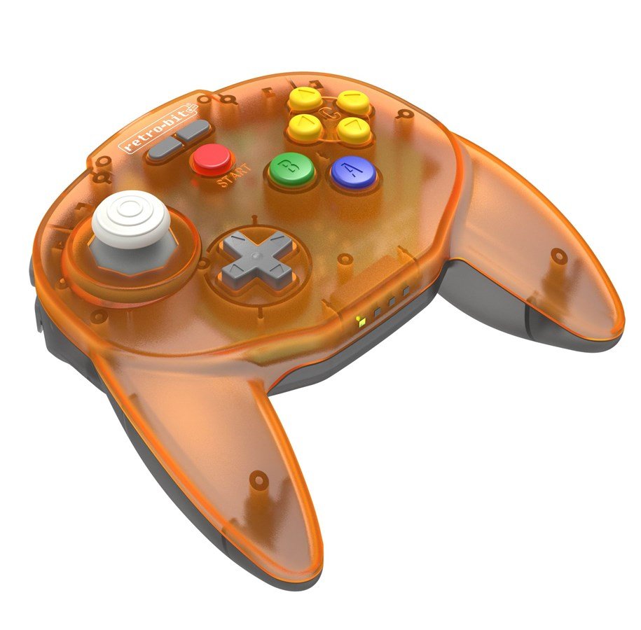 Retro - Bit Tribute 64 2.4ghz wireless controller Orange hawk limited edition - Gamesellers.nl