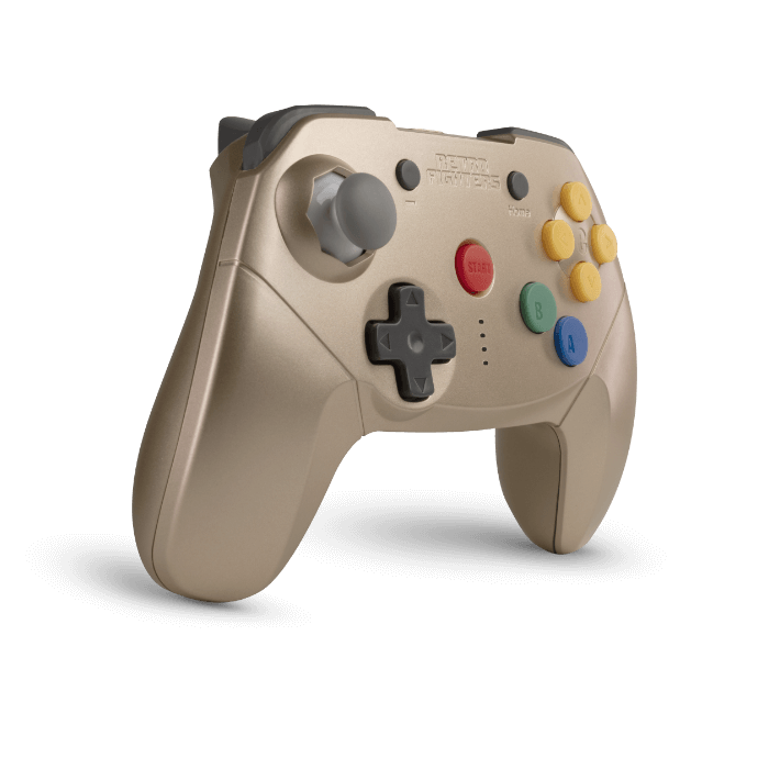 Retro Fighters Brawler64 bluetooth controller NSO edition Gold limited edition - Gamesellers.nl