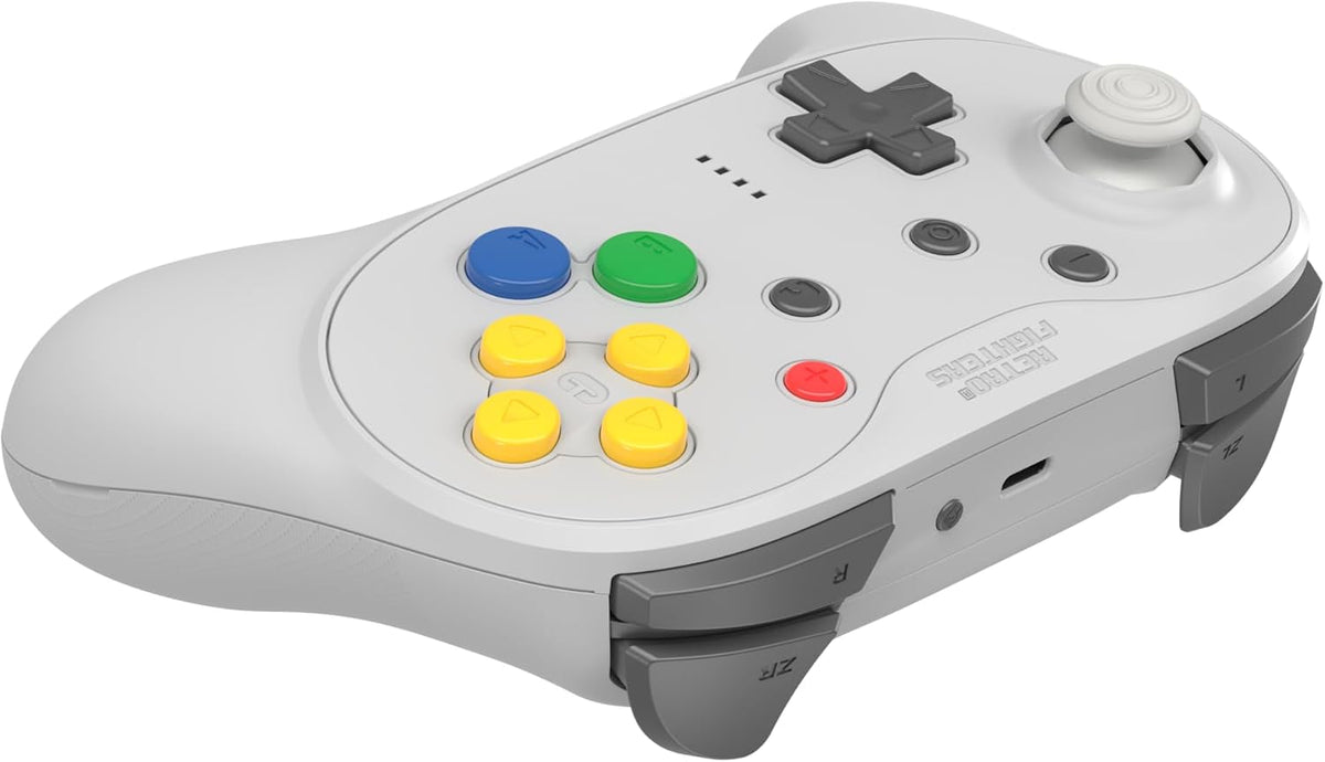 Retro Fighters Brawler64 Pro 2.4G wireless controller Classic Gray - Gamesellers.nl