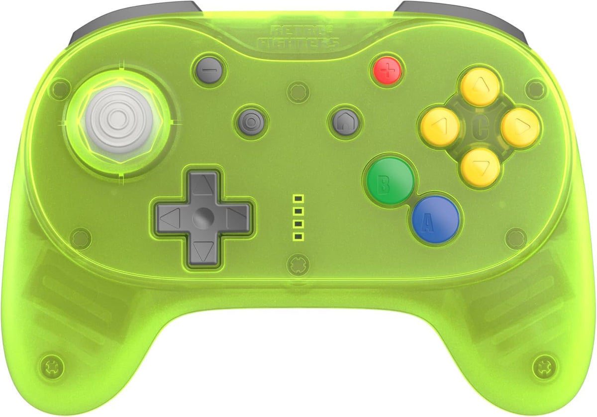 Retro Fighters Brawler64 Pro 2.4G wireless controller Extreme Green - Gamesellers.nl