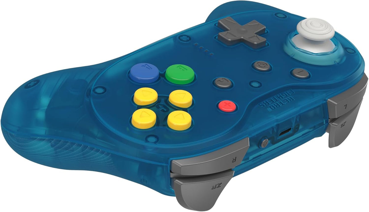 Retro Fighters Brawler64 Pro 2.4G wireless controller Ice Blue - Gamesellers.nl
