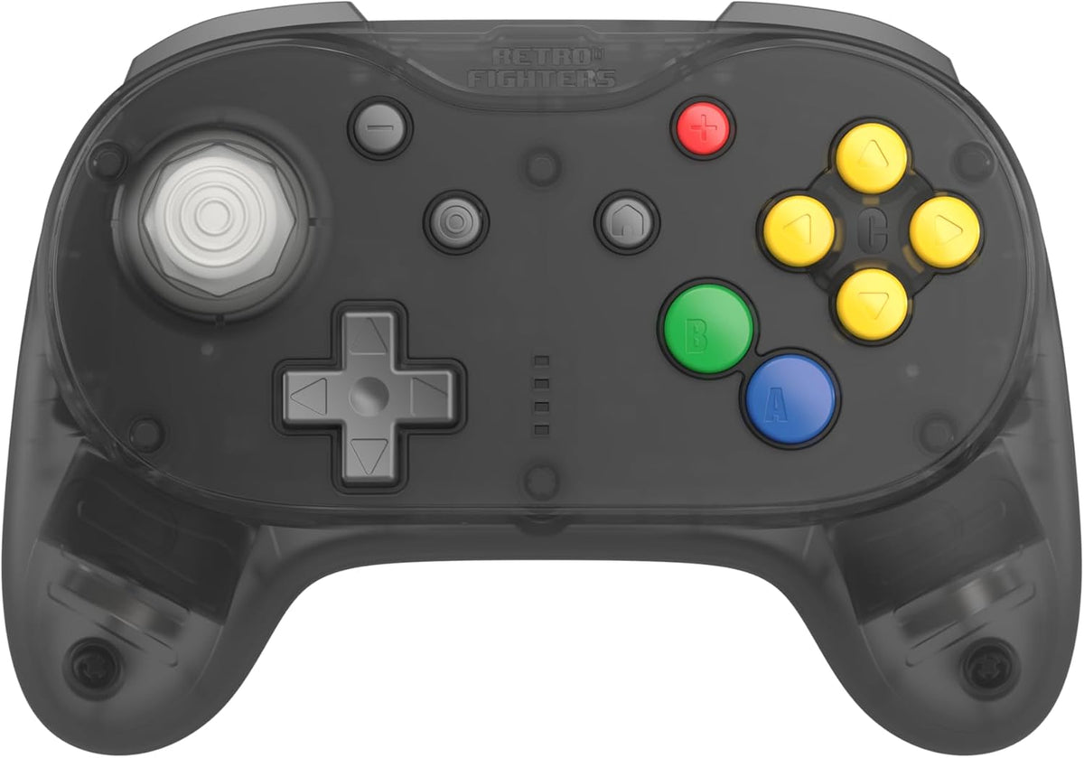 Retro Fighters Brawler64 Pro 2.4G wireless controller Smoke Black - Gamesellers.nl