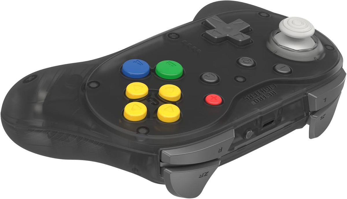 Retro Fighters Brawler64 Pro 2.4G wireless controller Smoke Black - Gamesellers.nl