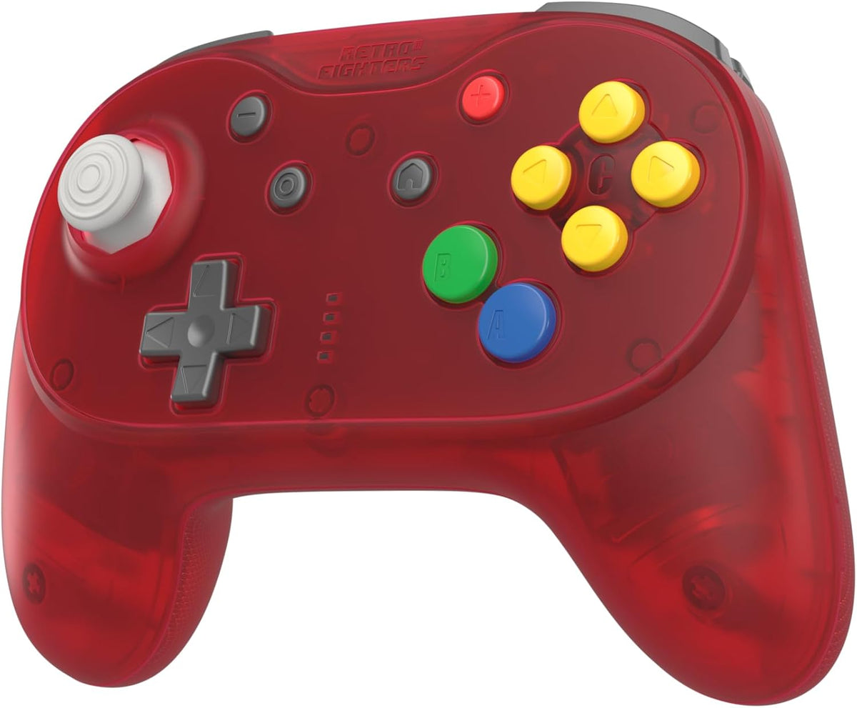 Retro Fighters Brawler64 Pro 2.4G wireless controller Watermelon Red - Gamesellers.nl