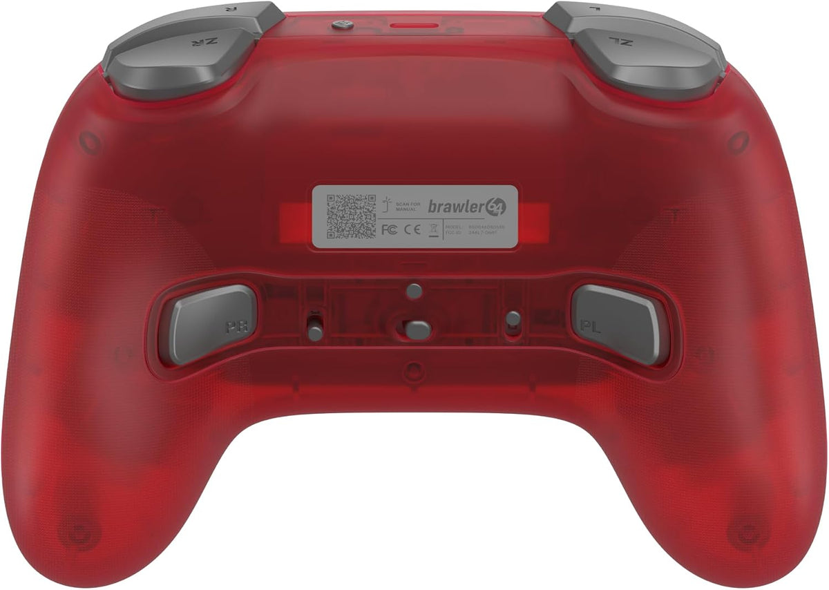 Retro Fighters Brawler64 Pro 2.4G wireless controller Watermelon Red - Gamesellers.nl