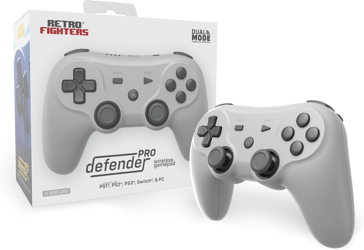 Retro Fighters Defender Pro Bluetooth Controller Classic Gray - Gamesellers.nl