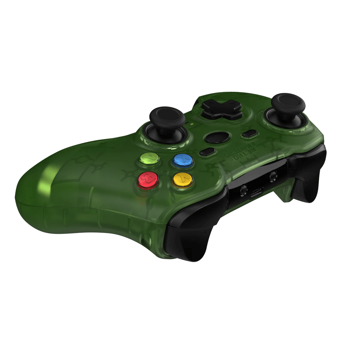 Retro Fighters Hunter 360 Wireless controller voor Xbox 360 & PC Transparant green - Gamesellers.nl