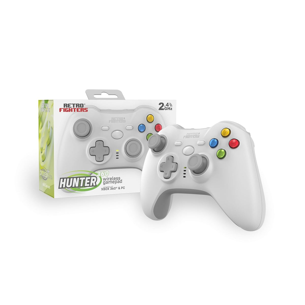 Retro Fighters Hunter 360 Wireless controller voor Xbox 360 & PC White - Gamesellers.nl